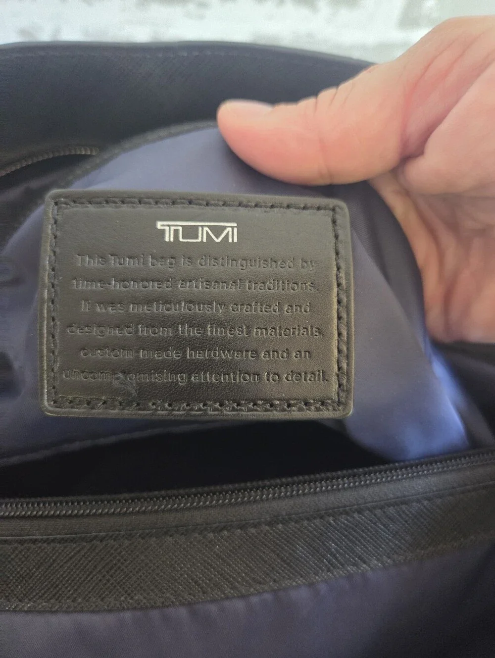 TUMI Villa Saffiano Coated Canvas Laptop Tote Bag Crossbody Strap & Sleeve